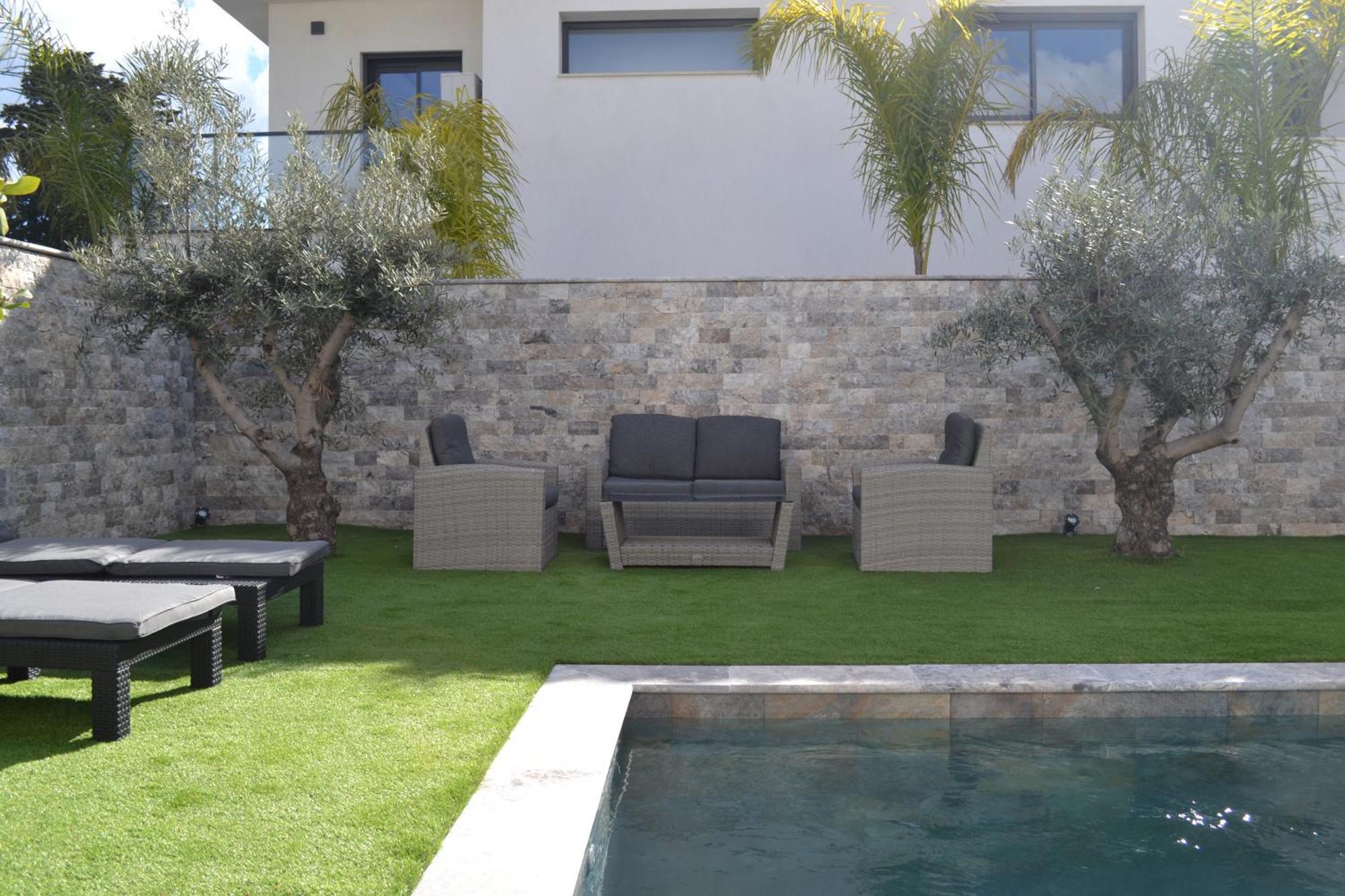 Etoile Du Berger Saint Aygulf 3 Villas Et 4 Appartements Jardin Individuel Et Piscine Chauffee En Saison - La Mer Et Les Plages 450 M Exteriör bild